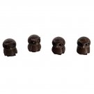 4pc Set Brown Owl Bird Valve Stem Cap Covers Unique Stylish 3D Printed Gift