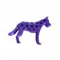 3D Printed Flexi German Shepard Wolf Dog Sensory Fidget Toy 4.5" Nebula Purple