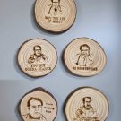 5pc Set 3.5" Wood Slice Laser Engraved Magnet Dr Now 600lb Life Fat Quotes 5pc Set 3.5" Wood Slice Laser Engraved Magnet Dr Now 600lb Life Fat Quotes