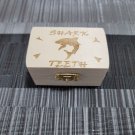Laser Engraved Shark Teeth Miniature Wooden Chest Laser Engraved Shark Teeth Miniature Wooden Chest