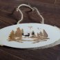 Laser Engraved Deer Goose Forest Scene Wood Wall Decor Hanging Plaque Rustic