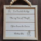 Laser Engrave Wood Wall Decor Hanging Plaque Train of Thought Left Station Laser Engrave Wood Wall Decor Hanging Plaque Train of Thought Left Station