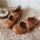 Handmade Pure leather Casual low heeled leisure Shoes For Women's