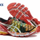 ASICS Men's GEL-Kinsei 5 Running Shoe Black/White/Red  US Size 8.5