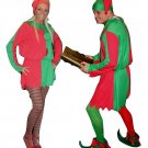 Santas Little Helper Christmas Green n Red Deluxe His or Hers Elf Costume