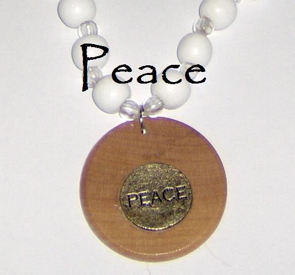 One of a kind necklace Peace costume jewelry