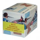 Adhering Bandages Blue Metal Detectable Fabric Fingertip 50 Per Box