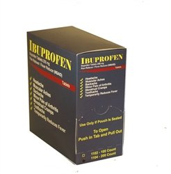 Ibuprofen 50 Packets 2 Tablets Headache Relief 100 Total Tablets