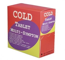 Cold Tablets Multi-Symptom 50 Packets 2 Tablets Box Of 100 Tablets