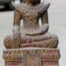 Asian Wooden Sitting Buddha #14