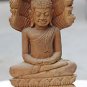 Asian Wooden Sitting Buddha #11