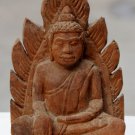 Asian Wooden Sitting Buddha #12