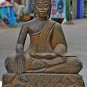 Asian Wooden Sitting Buddha #10