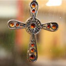 Elegant 925 Silver and Gemstone Cross