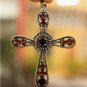 Elegant 925 Silver and Gemstone Cross