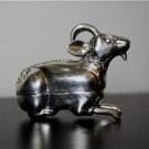 Asian Silver Model Sitting Goat Trinket Box