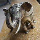 Asian Silver Standing Elephant Statue Box