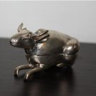 Asian Silver Cow Trinket Box