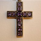 Elegant 925 Silver and Amethyst Cross