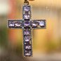 Elegant 925 Silver and Amethyst Cross