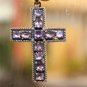 Elegant 925 Silver and Amethyst Cross