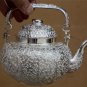 Beautiful Asian Handcrafted Silver Teapot