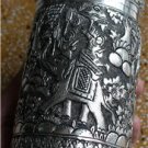 Asian Handcrafted Silver Black Container Pot