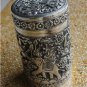 Asian Handcrafted Silver Black Container Pot