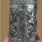 Asian Handcrafted Silver Black Container Pot