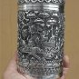 Asian Handcrafted Silver Black Container Pot