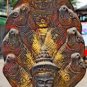 Asian Wooden Sitting Buddha #8