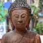 Asian Wooden Sitting Buddha #9