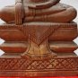Asian Wooden Sitting Buddha #6