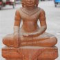 Asian Wooden Sitting Buddha #6