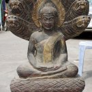 Asian Wooden Sitting Buddha #4