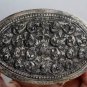 Exquisite Asian Silver Oval Box