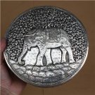 Asian Silver Round Elephant Box