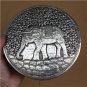 Asian Silver Round Elephant Box