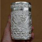 Asian Handcrafted Silver Container Pot