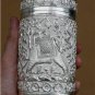 Asian Handcrafted Silver Container Pot