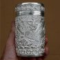 Asian Handcrafted Silver Container Pot