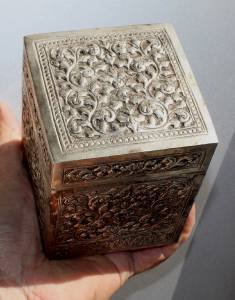 Asian Silver Square Box