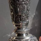 Asian Silver Vase Elephant Design