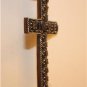 Elegant Sterling Silver and Garnet Cross 925