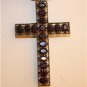 Elegant Sterling Silver and Garnet Cross 925