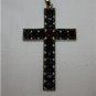 Elegant Sterling Silver and Garnet Cross 925