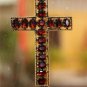 Elegant Sterling Silver and Garnet Cross 925