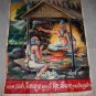 Antique Asian Original Old Cambodian Buddhist Oil Canvas Painting #5
