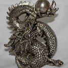 Asian Cambodian Khmer Silver Dragon Statue