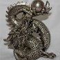 Asian Cambodian Khmer Silver Dragon Statue